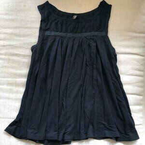 Black Pleated Tank Top